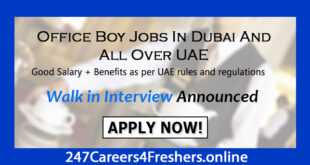 Office Boy Jobs In Dubai