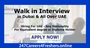 Walk in Interview in Dubai